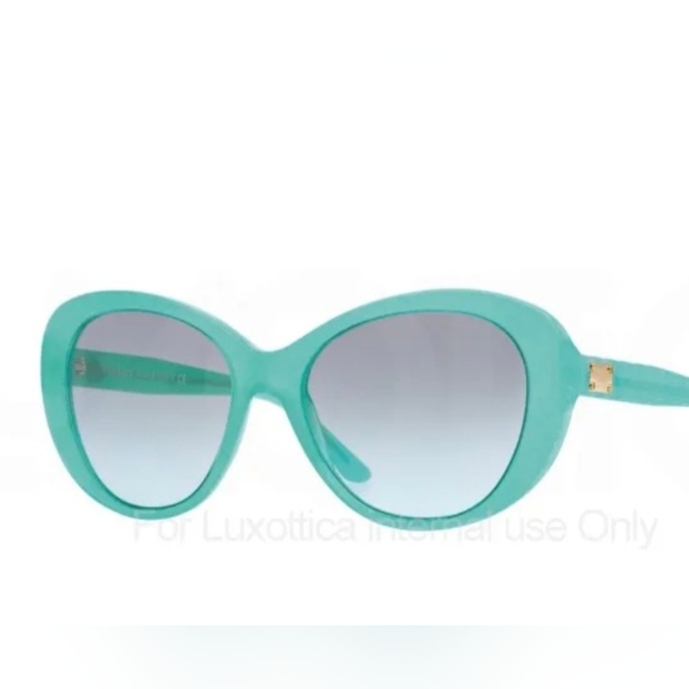 Versace VE4273 Sunglasses Glitter Turquoise/Azure Gradient Dark Blue Lenses